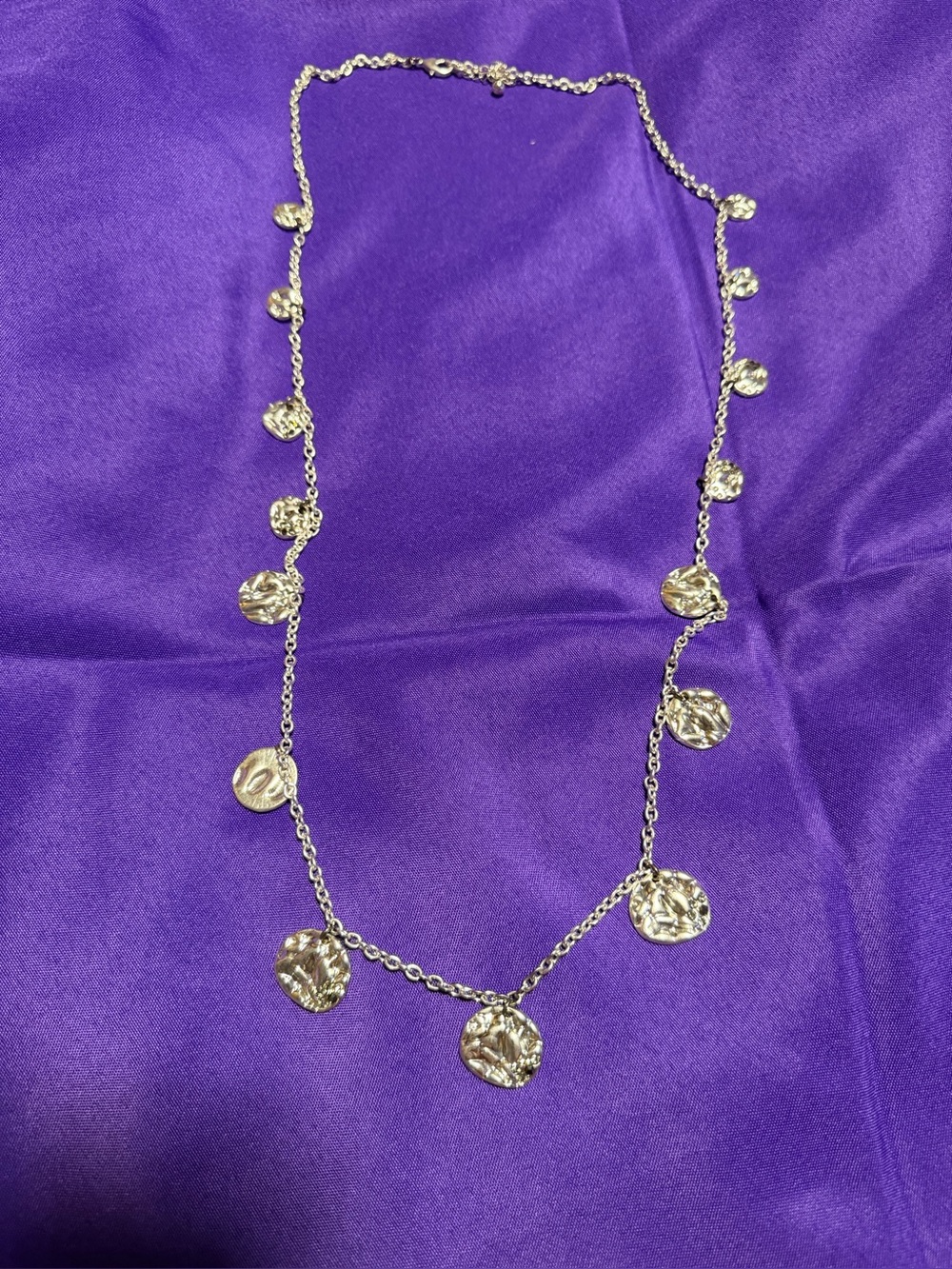 Park Lane Gold-Tone Textured Disc Charm Necklace – New